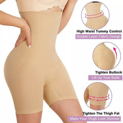 Florea - High Waist Air Flex body shaper - Beige & Black-003