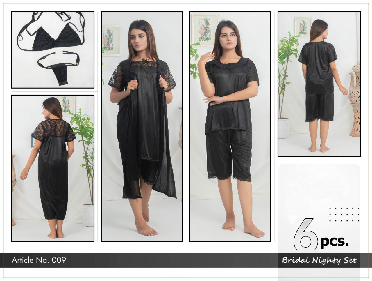 Florea - 6 Pcs Nighty Set - 009