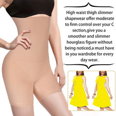 Florea -  Magic Seamless High Waist body shaper - Beige & Black-007 (FREE SIZE)