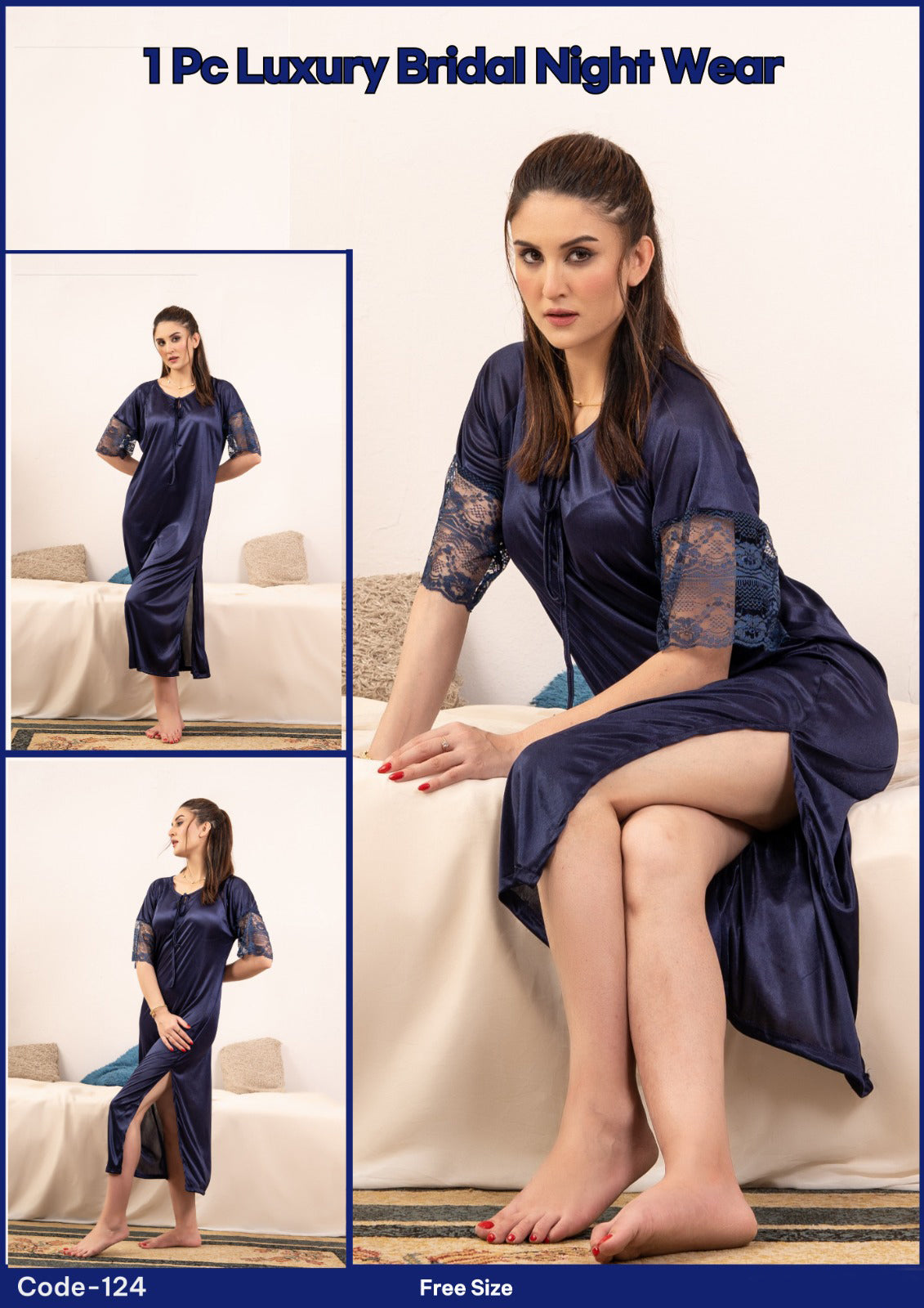 Florea - 1 Pcs Silk Gown - 124