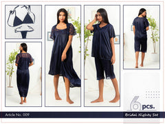 Florea - 6 Pcs Nighty Set - 009