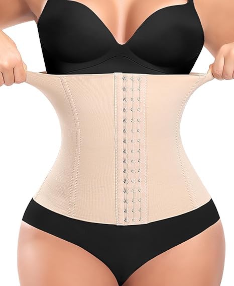 Florea - Women & Girls Seamless Efffective Hook-Shapewear Tummy Belt - Beige -010
