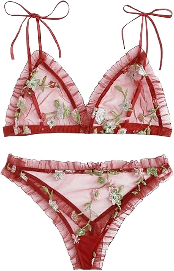 Florea Embroidered Lingerie Set 16136 -  Free Size