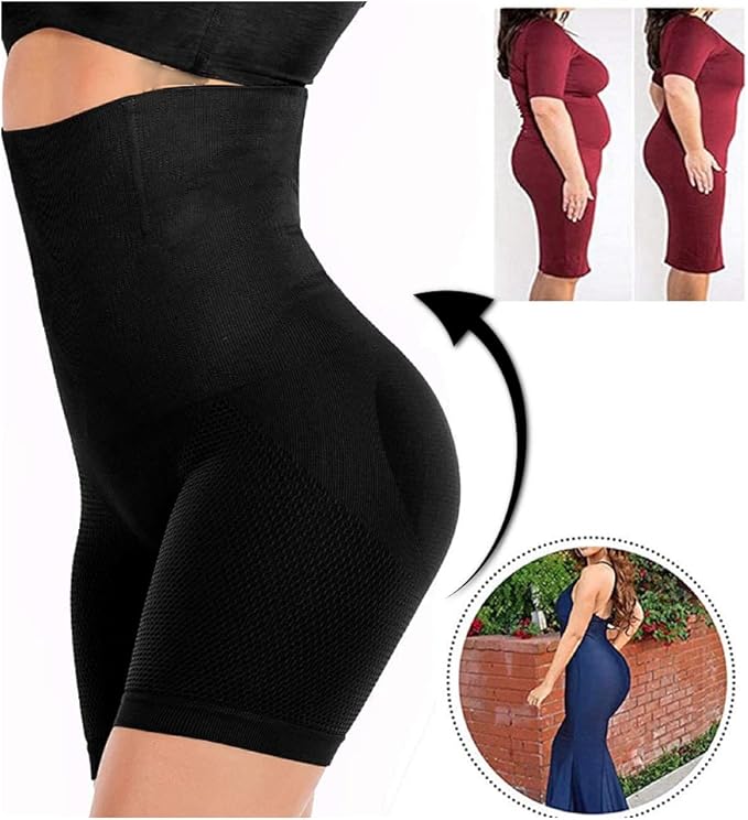 Florea -  High Waist Air Flex body shaper - Beige & Black-003