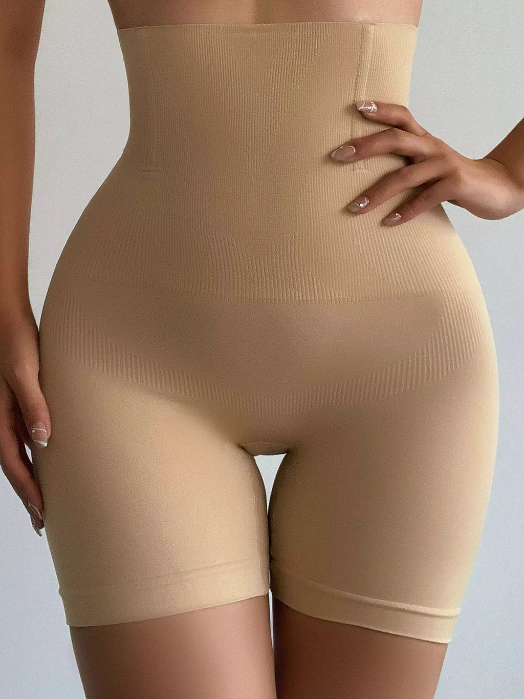 Florea -  High Waist Air Flex body shaper - Beige & Black-003