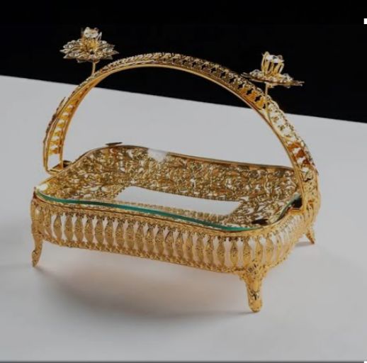 Decorative serving golden Basket