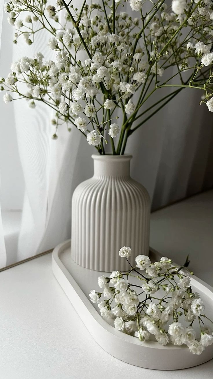 Concrete vase oval tray set